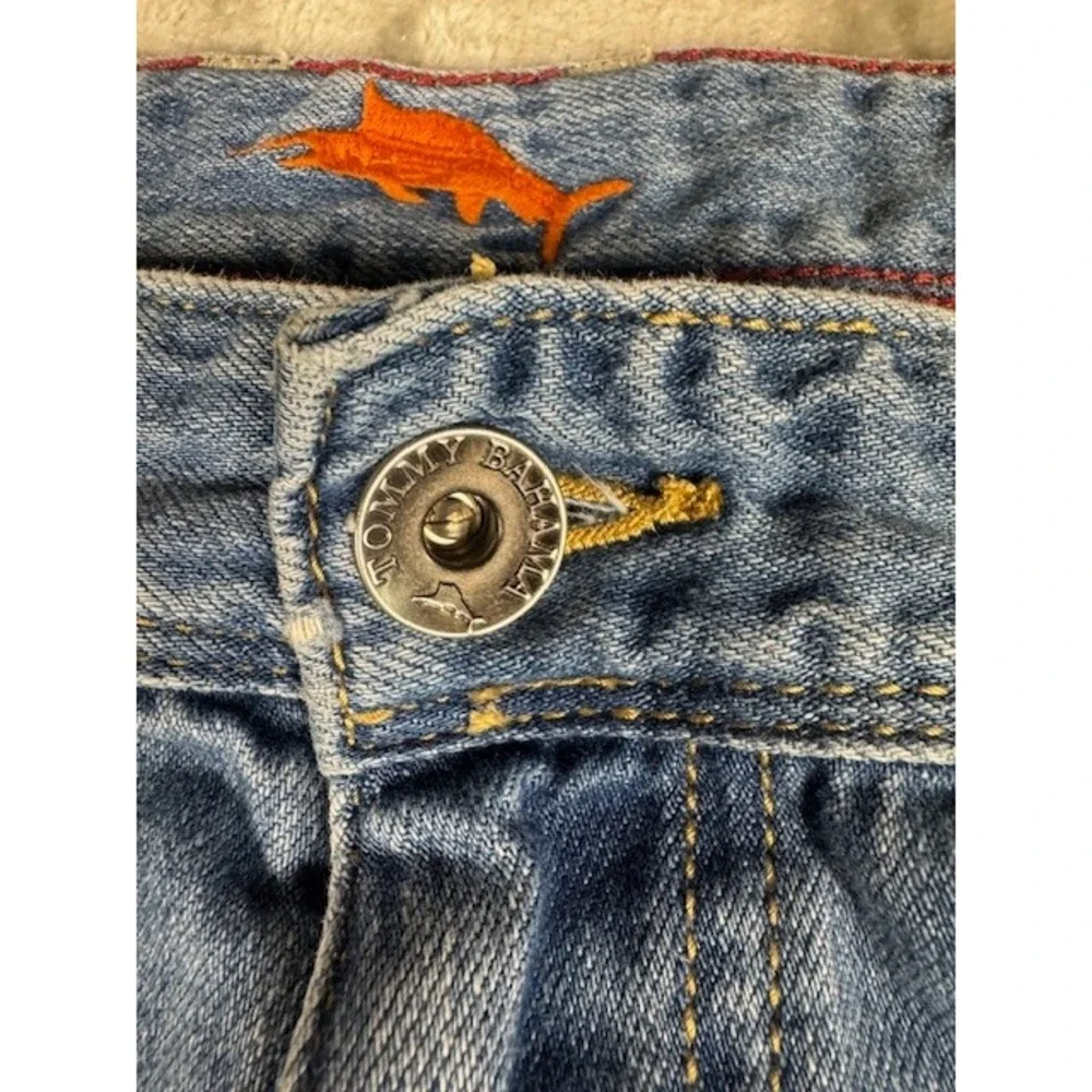 Tommy Bahama Jeans Mens 40 Cayman Island Relaxed Blue‎ Denim Tencel Blend Pants